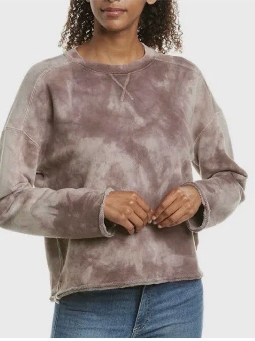 ATM Anthony Thomas Melillo light purple Tie-Dye Crewneck Sweatshirt